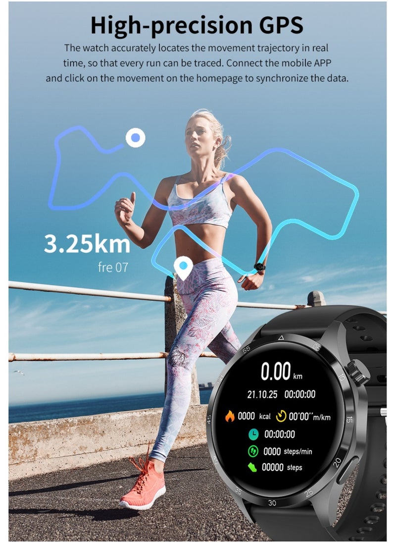 AROAQ - GT4 Pro Smart Watch Men IP68 NFC  AMOLED 360*360 HD Screen Heart Rate Bluetooth Call SmartWatch - Image 1