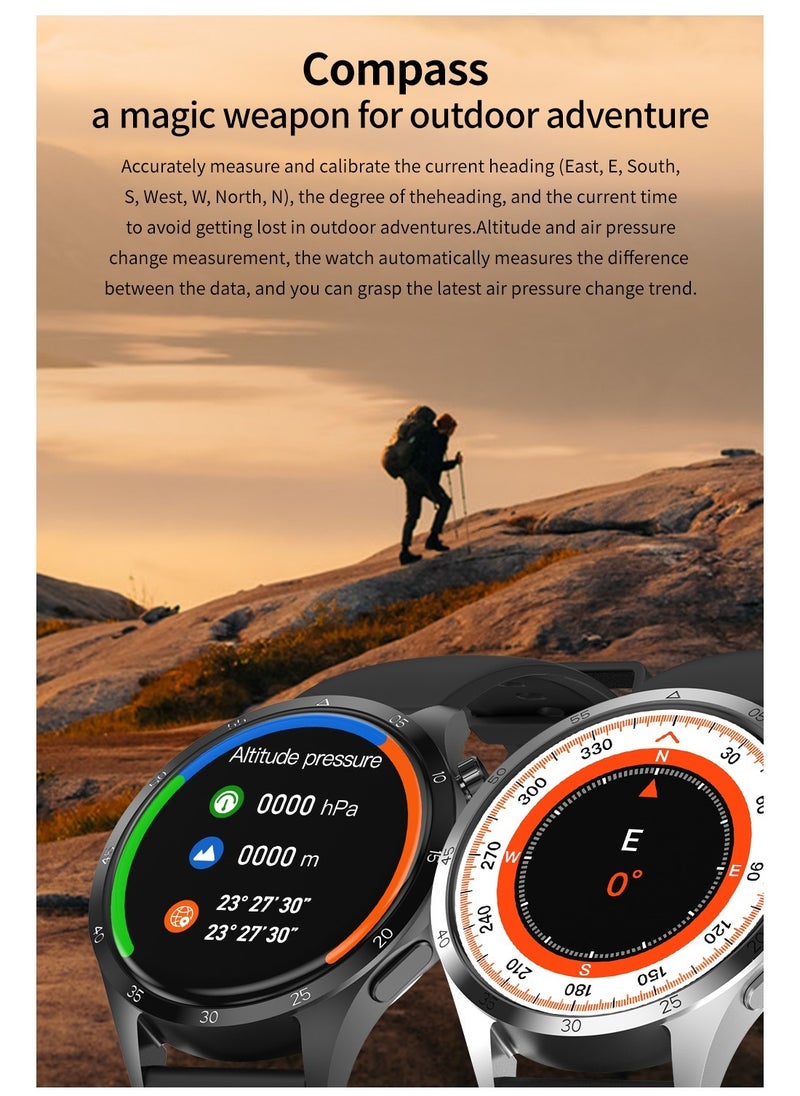 AROAQ - GT4 Pro Smart Watch Men IP68 NFC  AMOLED 360*360 HD Screen Heart Rate Bluetooth Call SmartWatch - Image 1