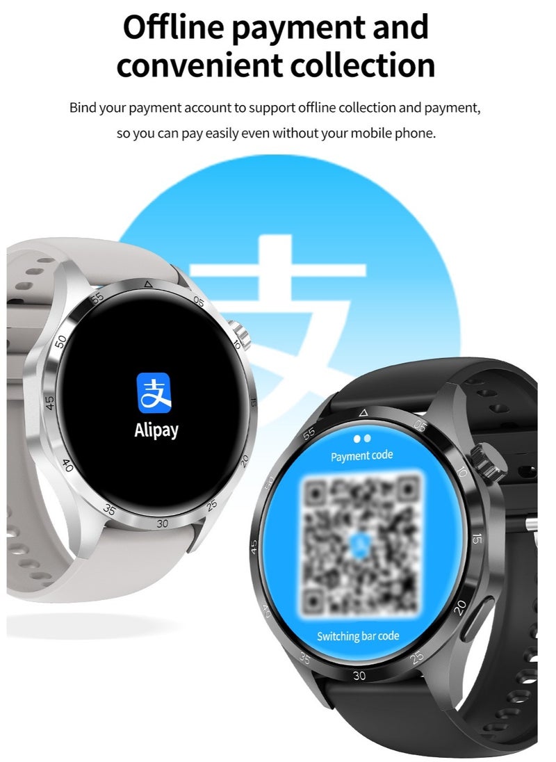 AROAQ - GT4 Pro Smart Watch Men IP68 NFC  AMOLED 360*360 HD Screen Heart Rate Bluetooth Call SmartWatch - Image 1