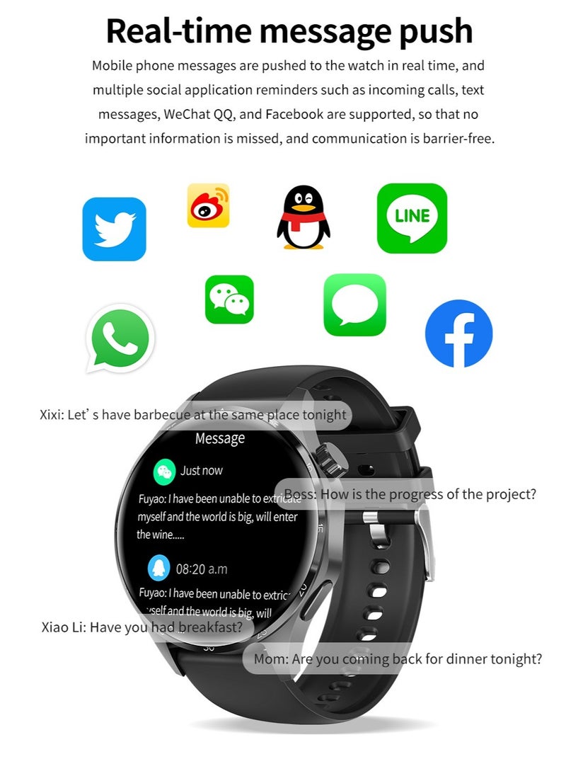 AROAQ - GT4 Pro Smart Watch Men IP68 NFC  AMOLED 360*360 HD Screen Heart Rate Bluetooth Call SmartWatch - Image 1