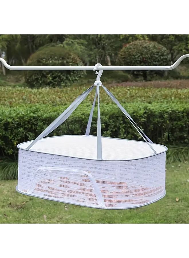 Foldable Hanging Drying Rack With Zipper Multi Purpose Outdoor Net For Herbs Fruits Vegetables - Image 1
