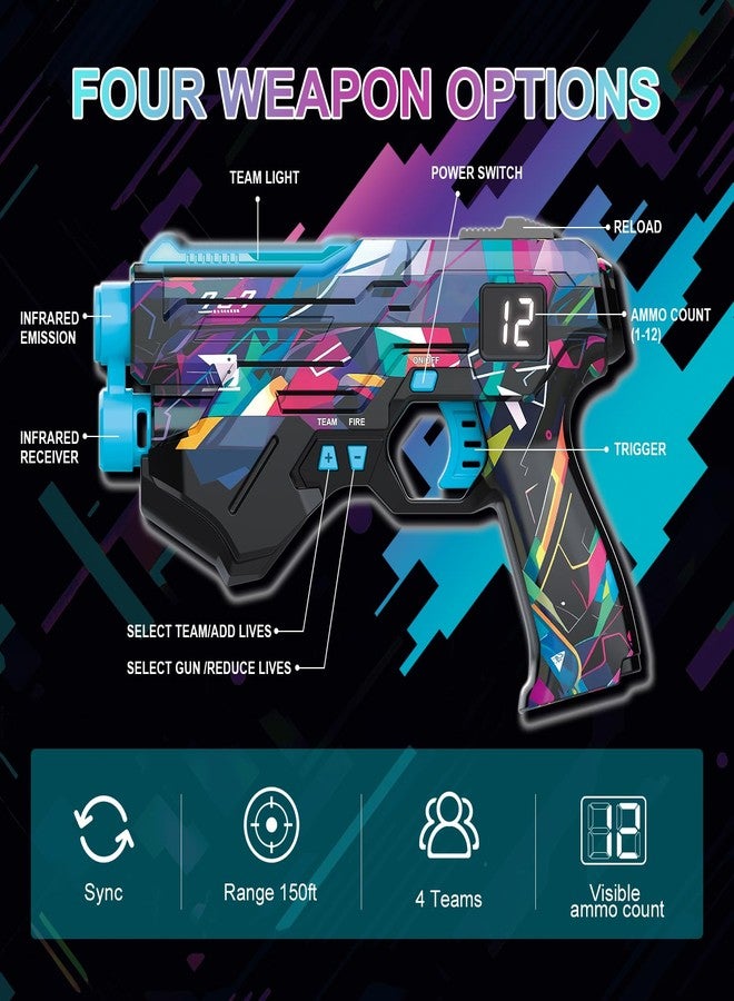 Winyea Tag Laser Tag Guns with Vests Set of 2, Lazer Tag Game for Kids, Teens & Adults, Fun Outdoor Teenage Game & Activities, Easter Toy Gift for Teenage Ages 8 9 10 11 12+Year Old Boy & Girls - Image 3
