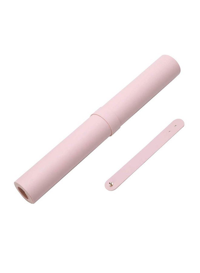 NIBEMINENT Non-Slip PU Leather Waterproof Desk Mouse Pad Protector Pink/White  - Image 1