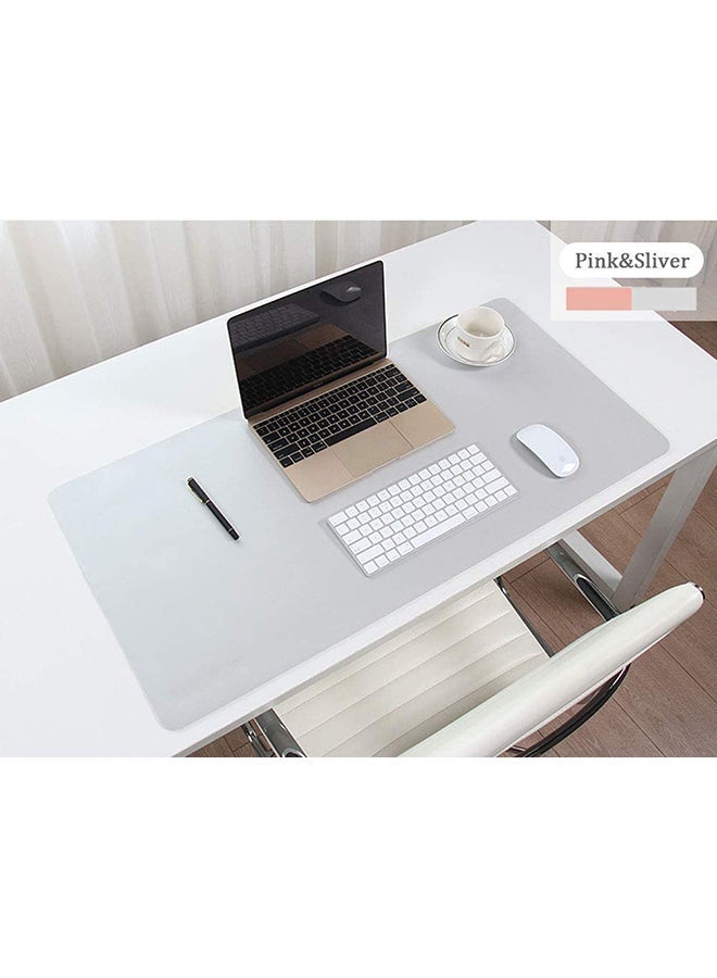 NIBEMINENT Non-Slip PU Leather Waterproof Desk Mouse Pad Protector Pink/White  - Image 5