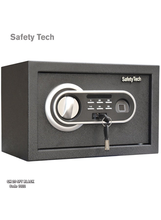 Safety Tech Biometric Fingerprint Personal Safe with 2 Emergency Keys and Two-Factor Authentication, 31*20*20 - Image 4