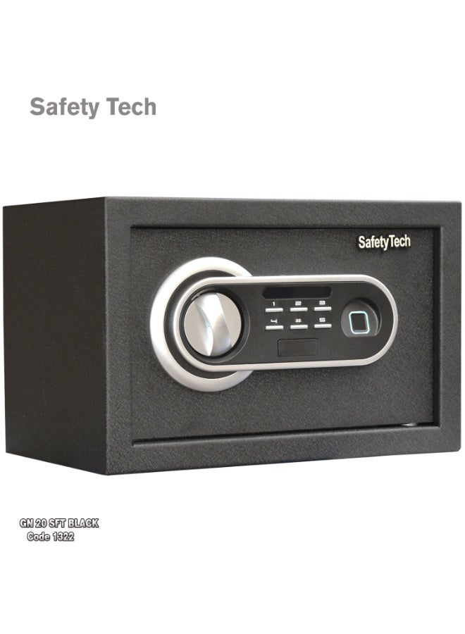 Safety Tech Biometric Fingerprint Personal Safe with 2 Emergency Keys and Two-Factor Authentication, 31*20*20 - Image 2