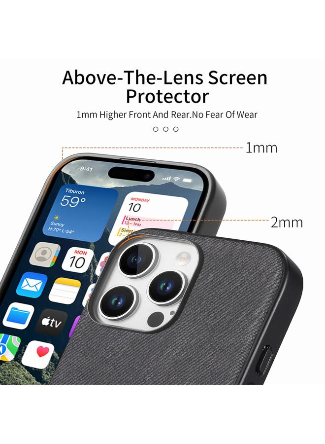 S-TOP Case For iPhone 11 Twill Fabric Leather Skin Back Phone Case - Image 4