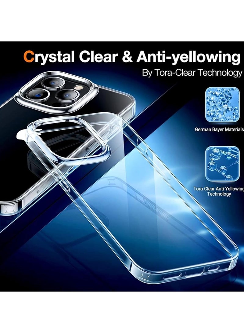 MYK iPhone 15 Pro Max Case, Compatible with MagSafe, Shockproof Military-Grade Protection, Yellowing Resistant, Scratch-Resistant Back, Ultra Slim, Magnetic Magsafe Cover for 15 Pro Max 6.7inch Clear - Image 4