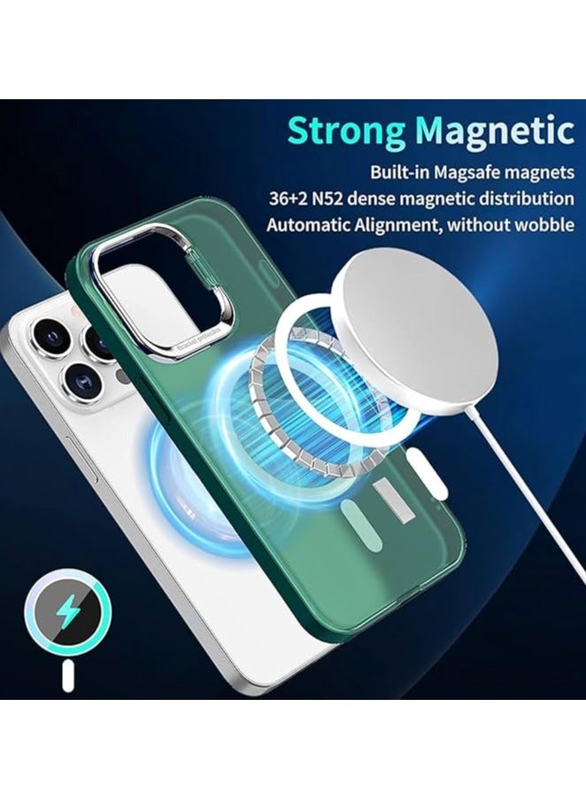 MYK iPhone 15 Pro Max Case, Compatible with MagSafe, Shockproof Military-Grade Protection, Yellowing Resistant, Scratch-Resistant Back, Ultra Slim, Magnetic Magsafe Cover for 15 Pro Max 6.7inch Clear - Image 2