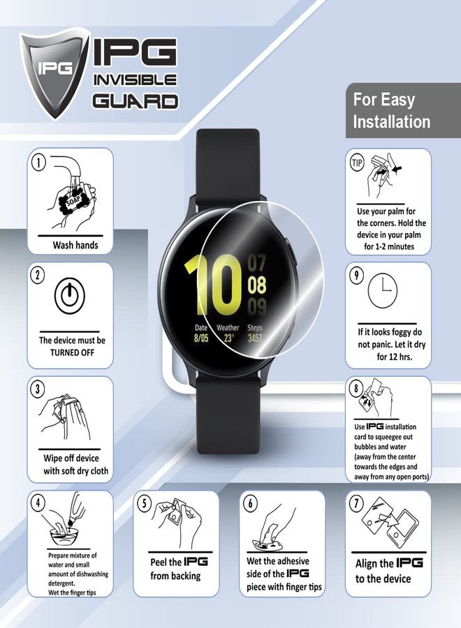 اي بس سي واقي شاشة هيدروجيل من IPG لساعة Garmin Fenix 8 - 51 مم AMOLED/Enduro 3 (عبوتان) - فيلم شفاف عالي الدقة غير مرئي، مقاوم للخدش، ذاتي الإصلاح/خالي من الفقاعات، مناسب لساعة Enduro3 - Image 4