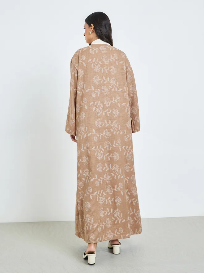 Styli beige Styli Beige Floral Kimono and Pants Co-ords for Women | Best Price UAE