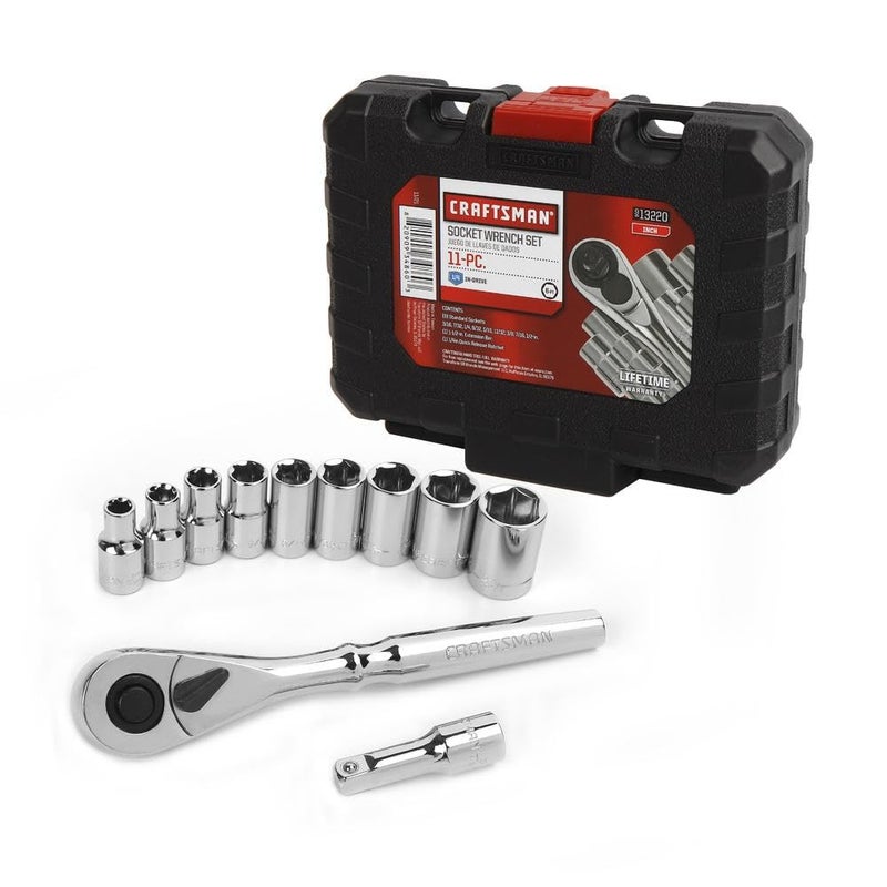CRAFTSMAN مجموعة مفاتيح ربط كرافتسمان 11 قطعة بوصة - Image 4