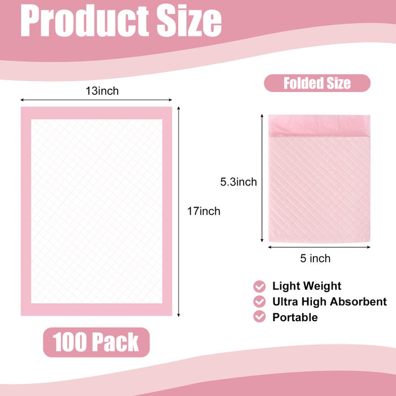 Loccmat 100Pack Disposable Changing Pads,Baby Disposable Underpads 17 X 13 in,Waterproof Diaper Changing Pad,Ultra Absorbent Disposable Pads,Leak-Proof Breathable Underpads Bed Table Protector Mat - Image 2