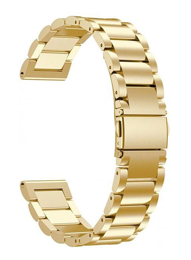 NIBEMINENT Stainless Steel Strap Bracelet For Xiaomi Mi Band 5 Gold