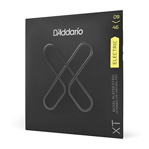 D'Addario XT Nickel Plated Steel Electric Guitar Strings, Super Light Top/Regular Bottom, 09-46 - Image 1