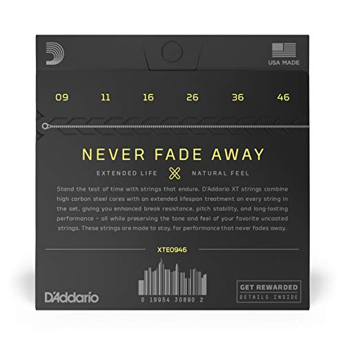 D'Addario XT Nickel Plated Steel Electric Guitar Strings, Super Light Top/Regular Bottom, 09-46 - Image 2