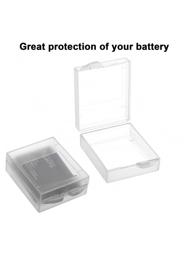 Cosmos Pack of 6 Plastic Protective Storage Case Boxes Holder Compatible with GoPro Hero Battery Frosted Clear Color - Image 1