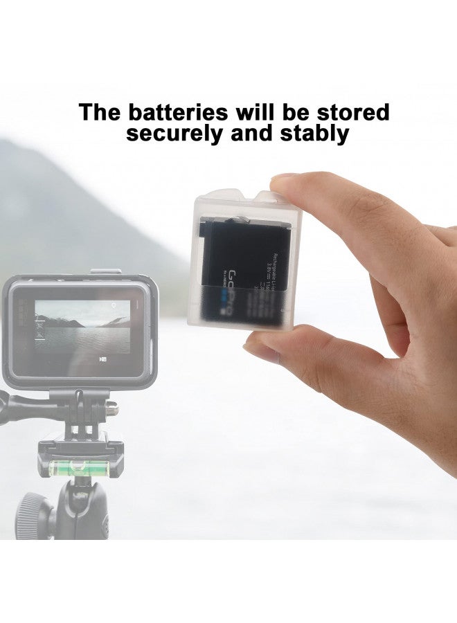 Cosmos Pack of 6 Plastic Protective Storage Case Boxes Holder Compatible with GoPro Hero Battery Frosted Clear Color - Image 2