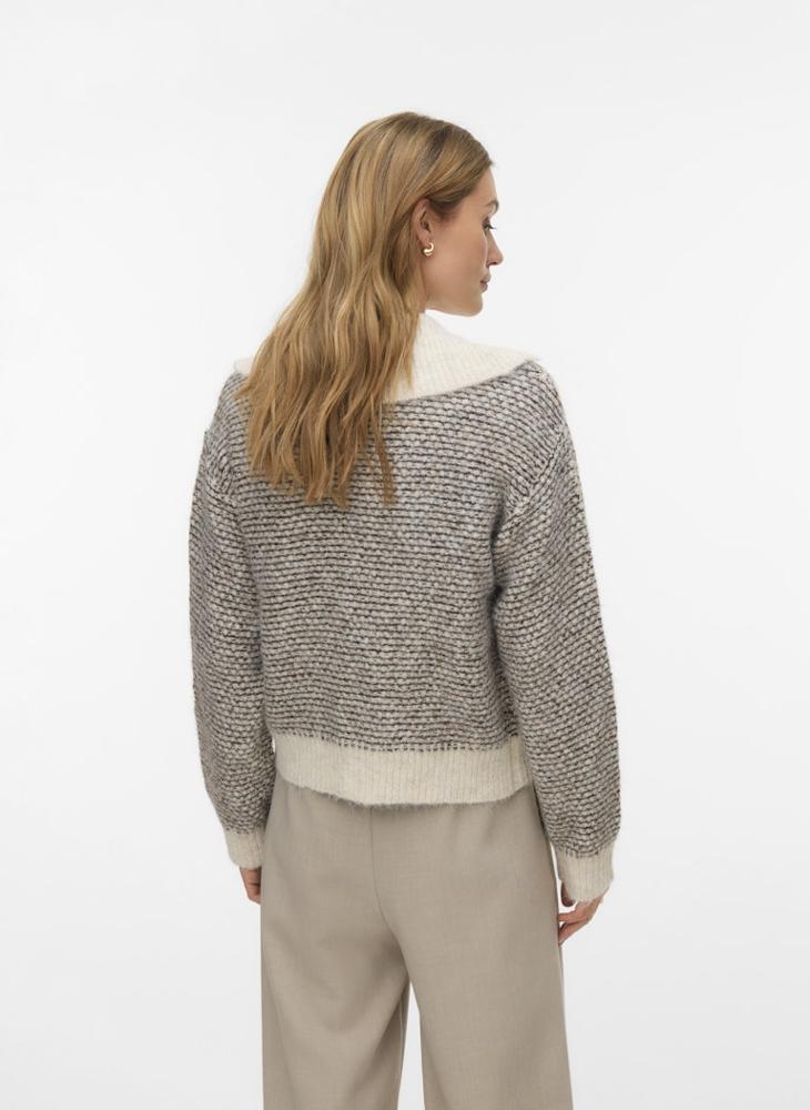 فيرو مودا كنزة صوفية بأكمام طويلة وياقة - Image 2