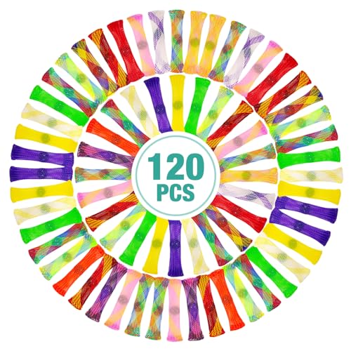 YUQILIN 120 PCS Fidget Toys Marble Mesh Fidget Toys Bulk Stress Relief Sensory Colorful Fidget Toy Set for Adults with ADHD ADD OCD Autism for AntiAnxiety Enhance Focus - Image 1