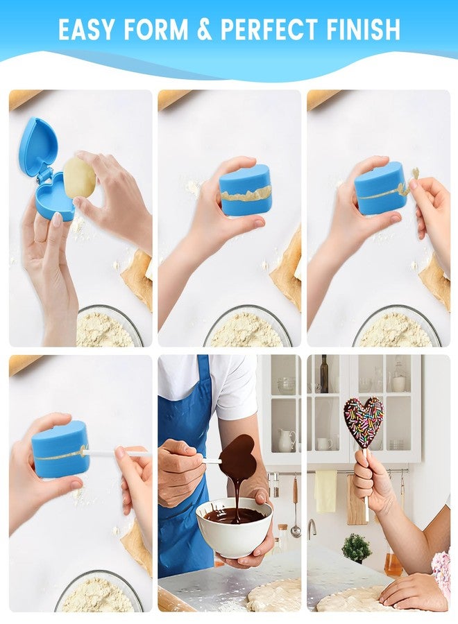 KCMOSGI 3-in-1 Heart-Shaped Cake Pop Mold and Decorating Tool Set, Including Clear Acrylic Display Stand, 3D printed heart-shaped cake pop cutter, Baking Accessories for Parties, Wedding, Valentine's Day - Image 4