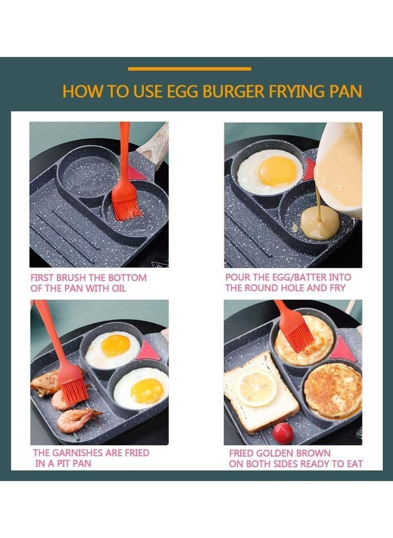 Generic - Egg Frying/Cooking Pan, 2-Cups Non-stick Multipurpose Hamburger Frying Pan cookware Fried Egg,Pancake,Omelette pan - Image 1