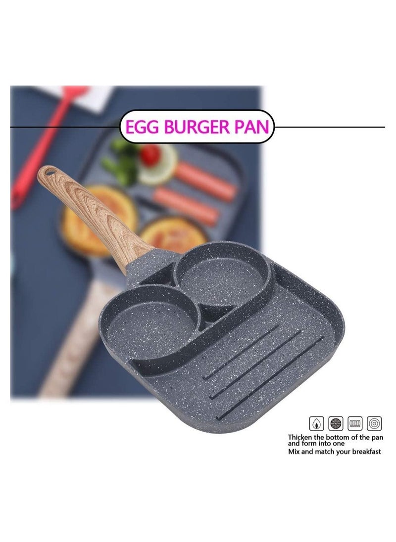 Generic - Egg Frying/Cooking Pan, 2-Cups Non-stick Multipurpose Hamburger Frying Pan cookware Fried Egg,Pancake,Omelette pan - Image 1