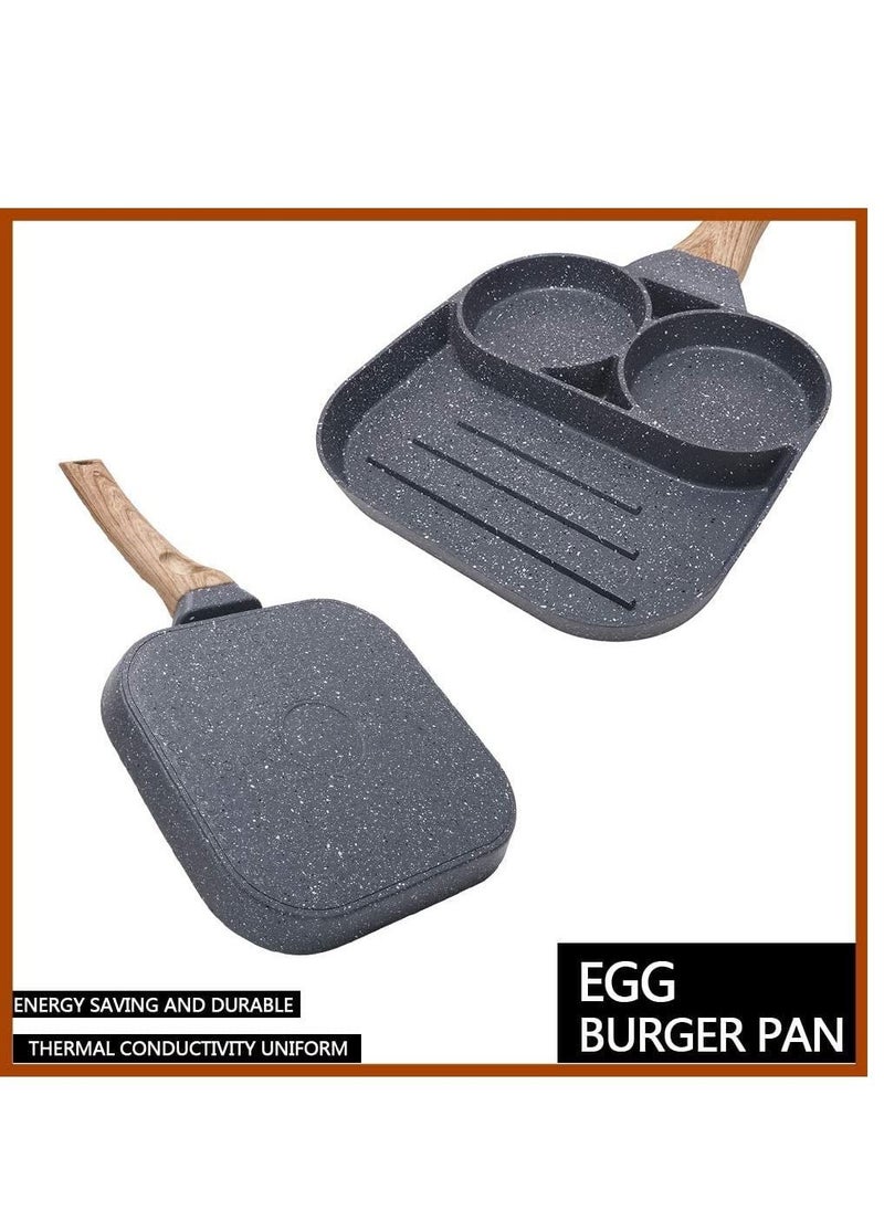 Generic - Egg Frying/Cooking Pan, 2-Cups Non-stick Multipurpose Hamburger Frying Pan cookware Fried Egg,Pancake,Omelette pan - Image 1