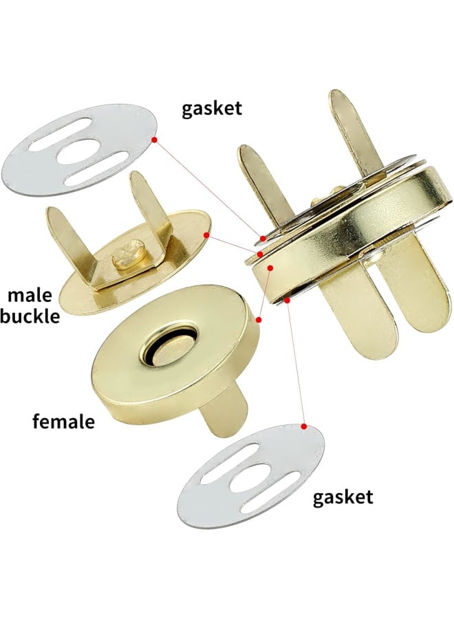 50Sets Gold Color ,Magnetic Button Clasp Snaps 18mm, for Purse Magnetic Clasp for Bag Closure Magnetic snap Button Replacement Set. Great for Sewing, Craft, Purses, Bags, Clothes, Leather  - Image 3