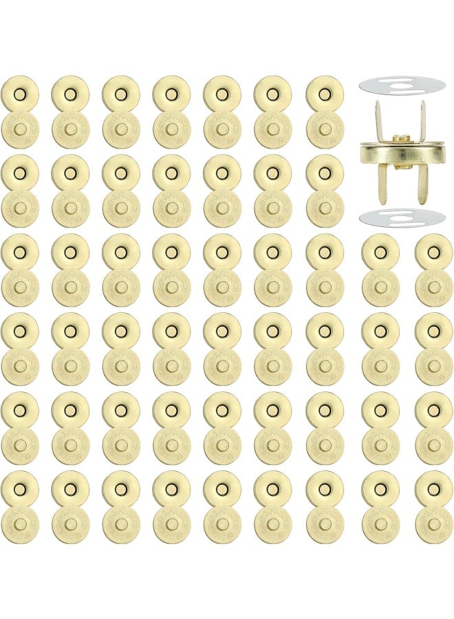 50Sets Gold Color ,Magnetic Button Clasp Snaps 18mm, for Purse Magnetic Clasp for Bag Closure Magnetic snap Button Replacement Set. Great for Sewing, Craft, Purses, Bags, Clothes, Leather  - Image 1