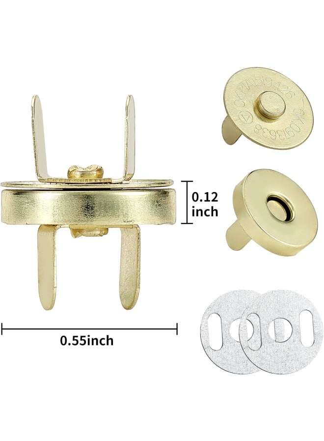 50Sets Gold Color ,Magnetic Button Clasp Snaps 18mm, for Purse Magnetic Clasp for Bag Closure Magnetic snap Button Replacement Set. Great for Sewing, Craft, Purses, Bags, Clothes, Leather  - Image 2