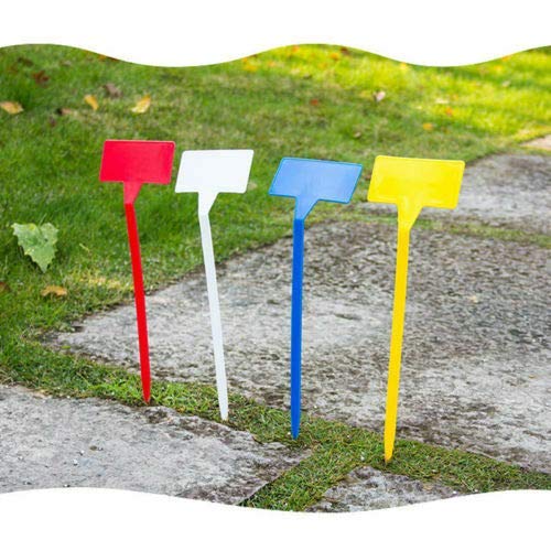 bvslf Plastic Plant Markers,Nursery Plant Garden Tags Markers Labels-Yellow Color,40 cm x 10 cm,Pack of 12,12 Labels - Image 3