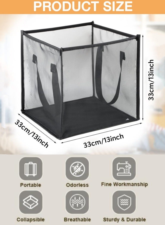 Optico Collapsible Mesh Laundry Hamper, Laundry Bags Hamper Bag with Handles Dirty Clothes Mesh Basket Laundry Baskets Foldable Clothes Hamper for Washing Storage, Kids Room,Dorm or Travel - Image 2