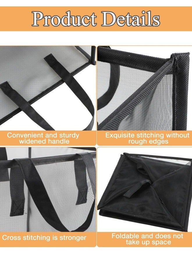 Optico Collapsible Mesh Laundry Hamper, Laundry Bags Hamper Bag with Handles Dirty Clothes Mesh Basket Laundry Baskets Foldable Clothes Hamper for Washing Storage, Kids Room,Dorm or Travel - Image 3