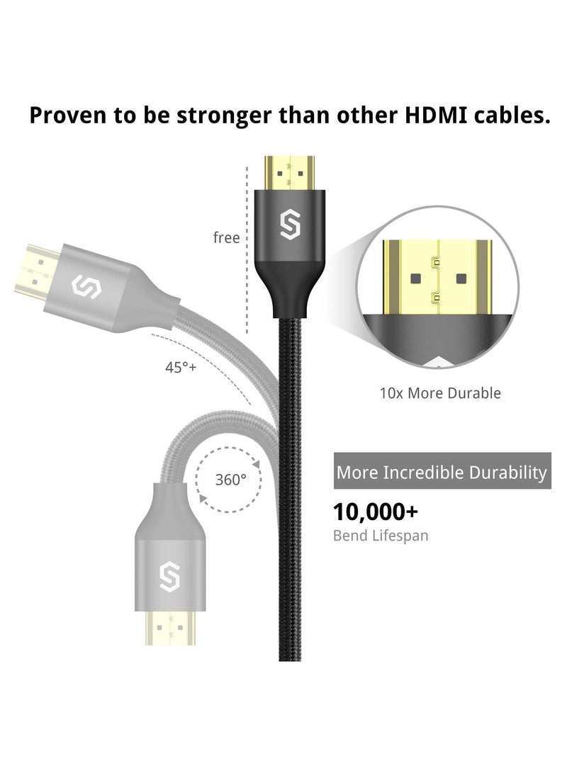 ساينك واير كابل 4K - HDMI 2.0 عالي السرعة بسرعة 18 جيجابت في الثانية - HDR / 3D / 4K@60Hz - مضفر من النايلون عالي الجودة | 2 متر - Image 3