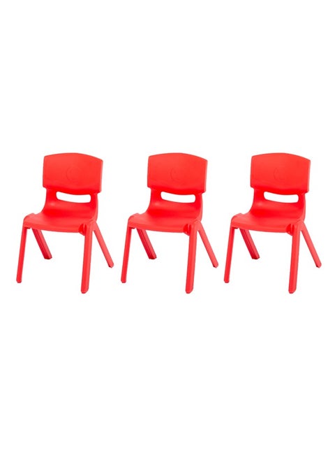 3-Piece Durable Plastic Stacking Chair For Kids Daycare