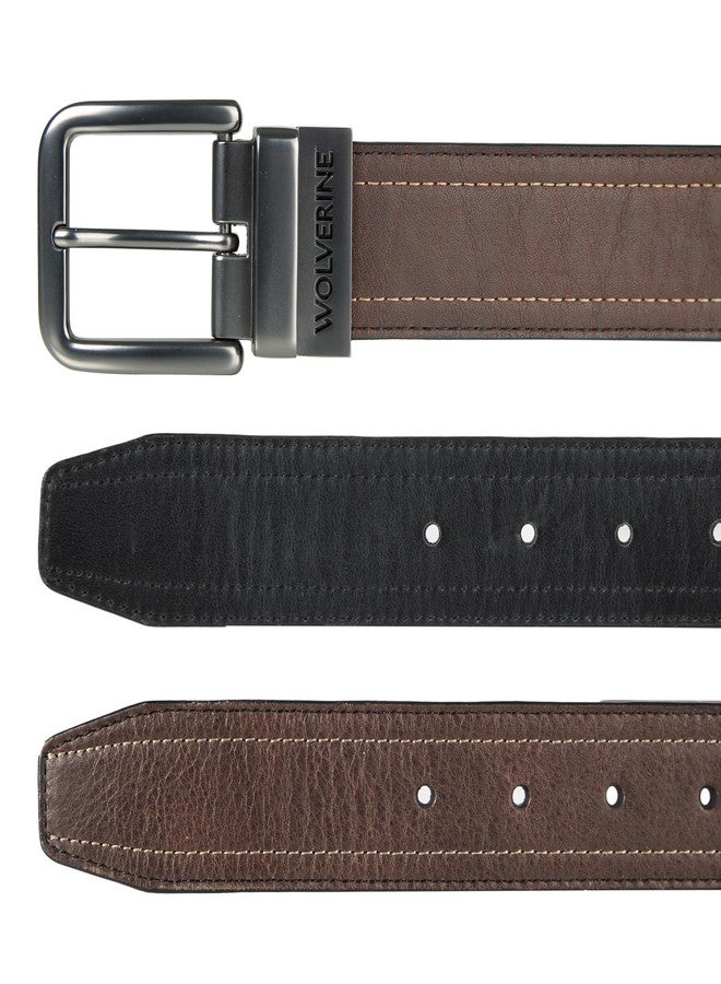 Wolverine Men Rugged Boot Leather Work Belt, Reversible-Black/Brown, 36" - Image 4