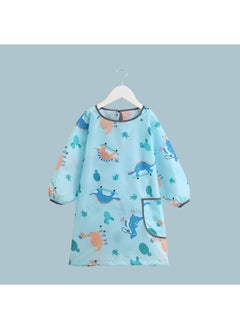 Childrens Painting coverall waterproof anti-dirty baby eating clothes painting apron long sleeve art kindergarten spring and summer Dinosaur