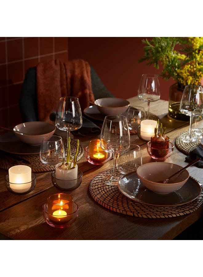 Tealight Holder, Set Of 2, Grey/Frosted Glass - Image 5