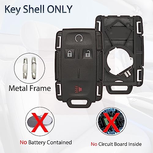 SUPALAND Key Fob Shell Case Replacement Fits for Chevy Silverado Colorado GMC Canyon Sierra 2014 2015 2016 2017 2018 2019 2020 2021 Keyless Entry Remote Control 4 Button Pad Outer Cover M3N-32337100 - Image 3