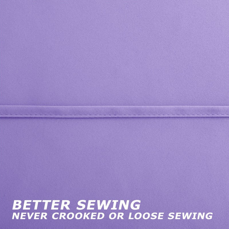 KOUFALL Lavender Purple Curtains for Bathroom Small Window 2 Panels Short Blackout Dark Curtains for Bedroom Kids Girls Room 45 Inch Length Orchid Amethyst Periwinkle - Image 5