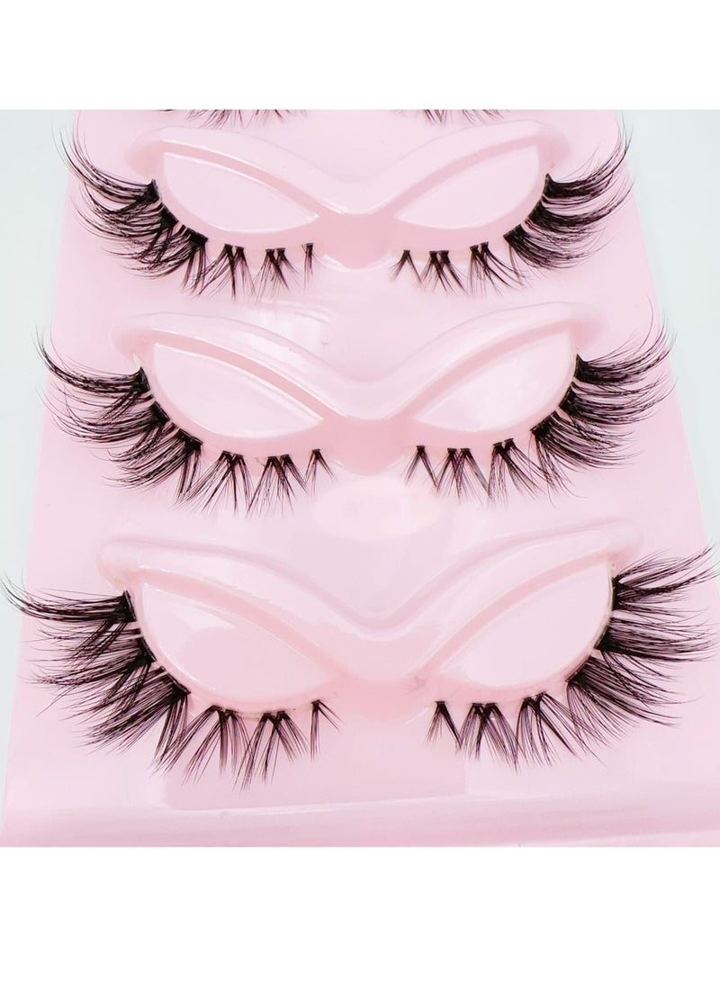 ووفيكسر رموش صناعية قابلة لإعادة الاستخدام، رموش طبيعية ناعمة، رموش طبيعية طويلة الأمد، 19 مم، عبوة من 5 أزواج من الرموش الصناعية - Image 5