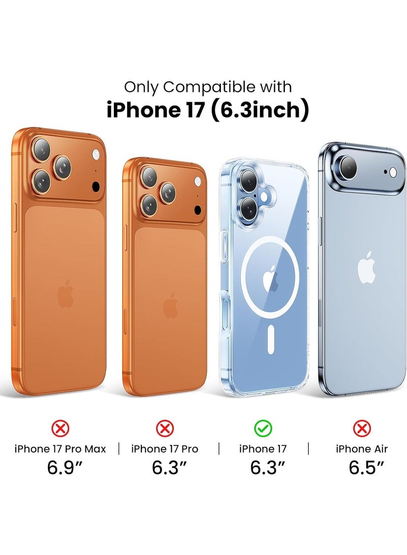 بورتوني جراب iPhone 17، غطاء مغناطيسي شفاف لهاتف iPhone 17، جراب هاتف واقٍ مضاد للخدش والصدمات لهاتف iPhone 17 مقاس 6 بوصات - Image 3
