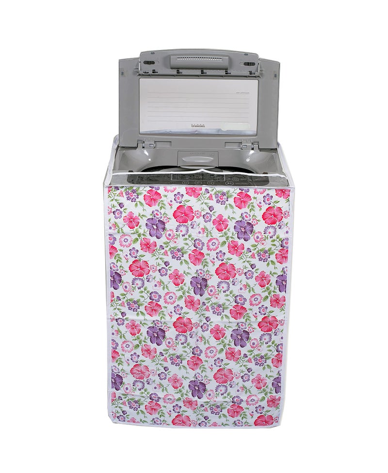 Vintage Pro Top Load Washing Machine Cover Suitable for IFB 6.5 Kg, 7 Kg, 7.5 Kg, 8 Kg (60cmsX60cmsX90cms, White & Pink Flower) - Image 3