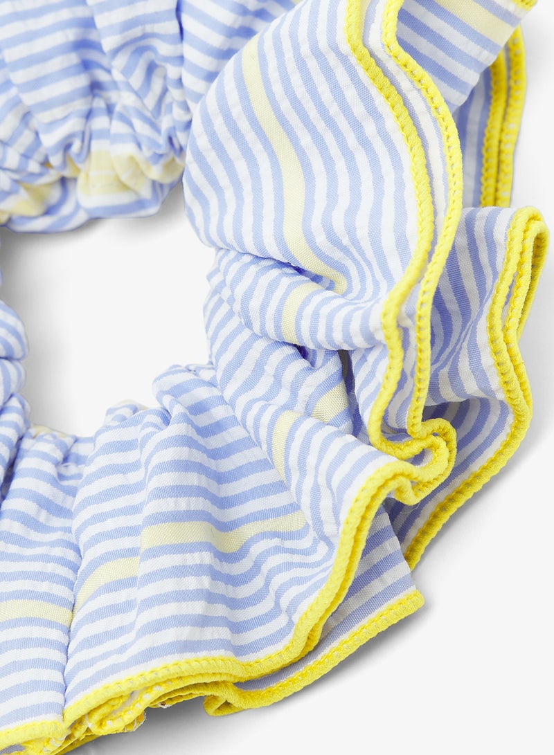 جينجر ربطة شعر مكشكشة مخططة - Image 2