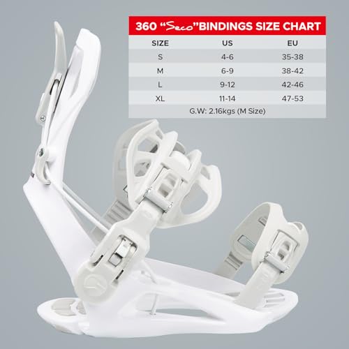 XCMAN Rear Step in Style Snowboard Bindings Lightweight Rear Entry All-Mountain Bindings for Men Women Easy in and Out - Image 3