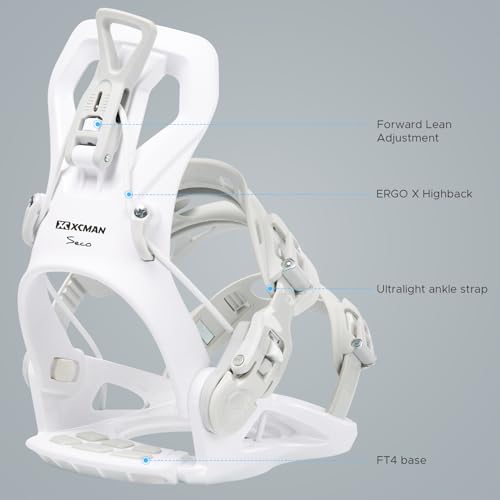 XCMAN Rear Step in Style Snowboard Bindings Lightweight Rear Entry All-Mountain Bindings for Men Women Easy in and Out - Image 4