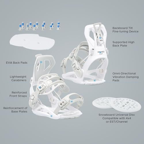 XCMAN Rear Step in Style Snowboard Bindings Lightweight Rear Entry All-Mountain Bindings for Men Women Easy in and Out - Image 5