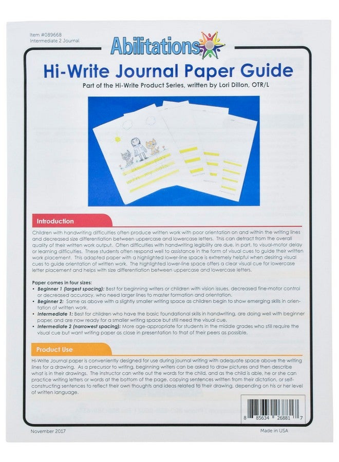 Abilitations 089668 Integrations Hi-Write Journal Paper - Intermediate 2 Paper - 100 Pack - Image 2