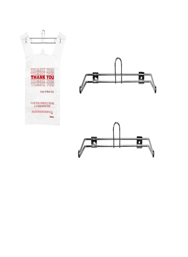TEMIREN T-shirt grocery store plastic bag holder shopping bag dispenser supermarket 2 pieces for restaurant, business, office, home, kitchen - Image 5